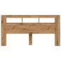 Preview: LED-Kopfteil Artisan-Eiche 200x18,5x103,5 cm Holzwerkstoff