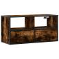 Preview: TV-Schrank Räuchereiche 80x31x39,5 cm Holzwerkstoff und Metall