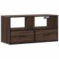 Preview: TV-Schrank Braun Eiche 80x31x39,5 cm Holzwerkstoff und Metall