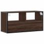 Preview: TV-Schrank Braun Eiche 80x31x39,5 cm Holzwerkstoff und Metall