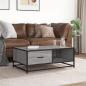 Preview: Couchtisch Grau Sonoma 90x57x35 cm Holzwerkstoff und Metall