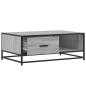 Preview: Couchtisch Grau Sonoma 90x57x35 cm Holzwerkstoff und Metall