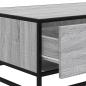 Preview: Couchtisch Grau Sonoma 90x57x35 cm Holzwerkstoff und Metall