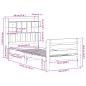 Preview: Massivholzbett mit Regal ohne Matratze 90x190 cm Kiefer