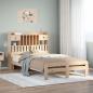 Preview: ARDEBO.de - Massivholzbett mit Regal ohne Matratze 135x190 cm Kiefernholz