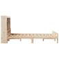 Preview: Massivholzbett mit Regal ohne Matratze 135x190 cm Kiefernholz
