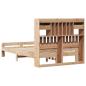 Preview: Massivholzbett mit Regal ohne Matratze 135x190 cm Kiefernholz