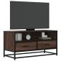 Preview: ARDEBO.de - TV-Schrank Eichen-Optik 80x34,5x40 cm Holzwerkstoff und Metall