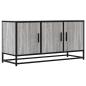 Preview: TV-Schrank Grau Sonoma 100x35x50 cm Holzwerkstoff und Metall