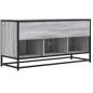 Preview: TV-Schrank Grau Sonoma 100x35x50 cm Holzwerkstoff und Metall