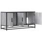 Preview: TV-Schrank Grau Sonoma 100x35x50 cm Holzwerkstoff und Metall
