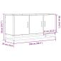 Preview: TV-Schrank Sonoma-Eiche 100x35x50 cm Holzwerkstoff