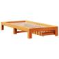 Preview: Massivholzbett ohne Matratze Wachsbraun 100x200 Kiefernholz