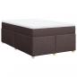 Preview: Boxspringbett mit Matratze Dunkelbraun 120x200 cm Stoff