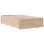 Preview: Massivholzbett ohne Matratze mit Schubladen 120x190 cm