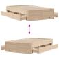 Preview: Massivholzbett ohne Matratze mit Schubladen 120x190 cm