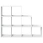 Preview: Raumteiler-Bücherregal 3 Stufen Weiß 137,5x29x103,5 cm
