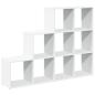Preview: Raumteiler-Bücherregal 3 Stufen Weiß 137,5x29x103,5 cm