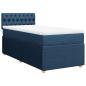 Preview: Boxspringbett mit Matratze Blau 90x200 cm Stoff