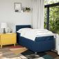 Preview: Boxspringbett mit Matratze Blau 90x200 cm Stoff