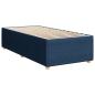 Preview: Boxspringbett mit Matratze Blau 90x200 cm Stoff
