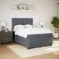 Preview: Boxspringbett mit Matratze Dunkelgrau 140x200 cm Samt