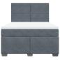 Preview: Boxspringbett mit Matratze Dunkelgrau 140x200 cm Samt