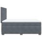 Preview: Boxspringbett mit Matratze Dunkelgrau 140x200 cm Samt