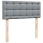 Preview: ARDEBO.de - Boxspringbett mit Matratze Hellgrau 120x200 cm Stoff