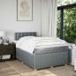 Preview: Boxspringbett mit Matratze Hellgrau 120x200 cm Stoff