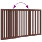 Preview: 3-tlg. Hundetor Faltbar Braun 150 cm Pappelholz