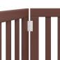Preview: ARDEBO.de - 3-tlg. Hundetor Faltbar Braun 150 cm Pappelholz