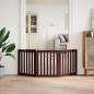 Preview: 3-tlg. Hundetor Faltbar Braun 150 cm Pappelholz