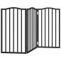 Preview: 3-tlg. Hundetor Faltbar Schwarz 150 cm Pappelholz