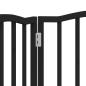 Preview: 3-tlg. Hundetor Faltbar Schwarz 150 cm Pappelholz