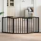 Preview: ARDEBO.de - 3-tlg. Hundetor Faltbar Schwarz 150 cm Pappelholz