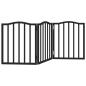 Preview: 3-tlg. Hundetor Faltbar Schwarz 150 cm Pappelholz