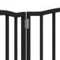 Preview: 3-tlg. Hundetor Faltbar Schwarz 150 cm Pappelholz
