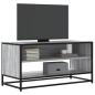 Preview: ARDEBO.de - TV-Schrank Grau Sonoma 91x40x46 cm Holzwerkstoff und Metall