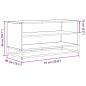 Preview: TV-Schrank Grau Sonoma 91x40x46 cm Holzwerkstoff und Metall