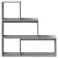 Preview: Raumteiler-Bücherregal 3 Stufen Betongrau 123x29x123 cm