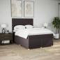 Preview: Boxspringbett mit Matratze Dunkelbraun 160x200 cm Stoff
