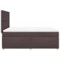 Preview: Boxspringbett mit Matratze Dunkelbraun 160x200 cm Stoff