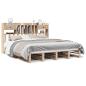 Preview: Massivholzbett mit Regal ohne Matratze 180x200 cm Kiefernholz
