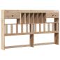 Preview: Massivholzbett mit Regal ohne Matratze 180x200 cm Kiefernholz