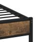 Preview: Metallbett ohne Matratze Räuchereiche 193x203 cm