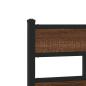 Preview: Metallbett ohne Matratze Braun Eichen-Optik 193x203 cm