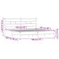 Preview: Metallbett ohne Matratze Braun Eichen-Optik 193x203 cm