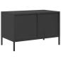 Preview: TV-Schrank Schwarz 68x39x43,5 cm Kaltgewalzter Stahl