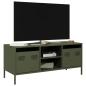 Preview: ARDEBO.de - TV-Schrank Olivgrün 101,5x39x43,5 cm Kaltgewalzter Stahl